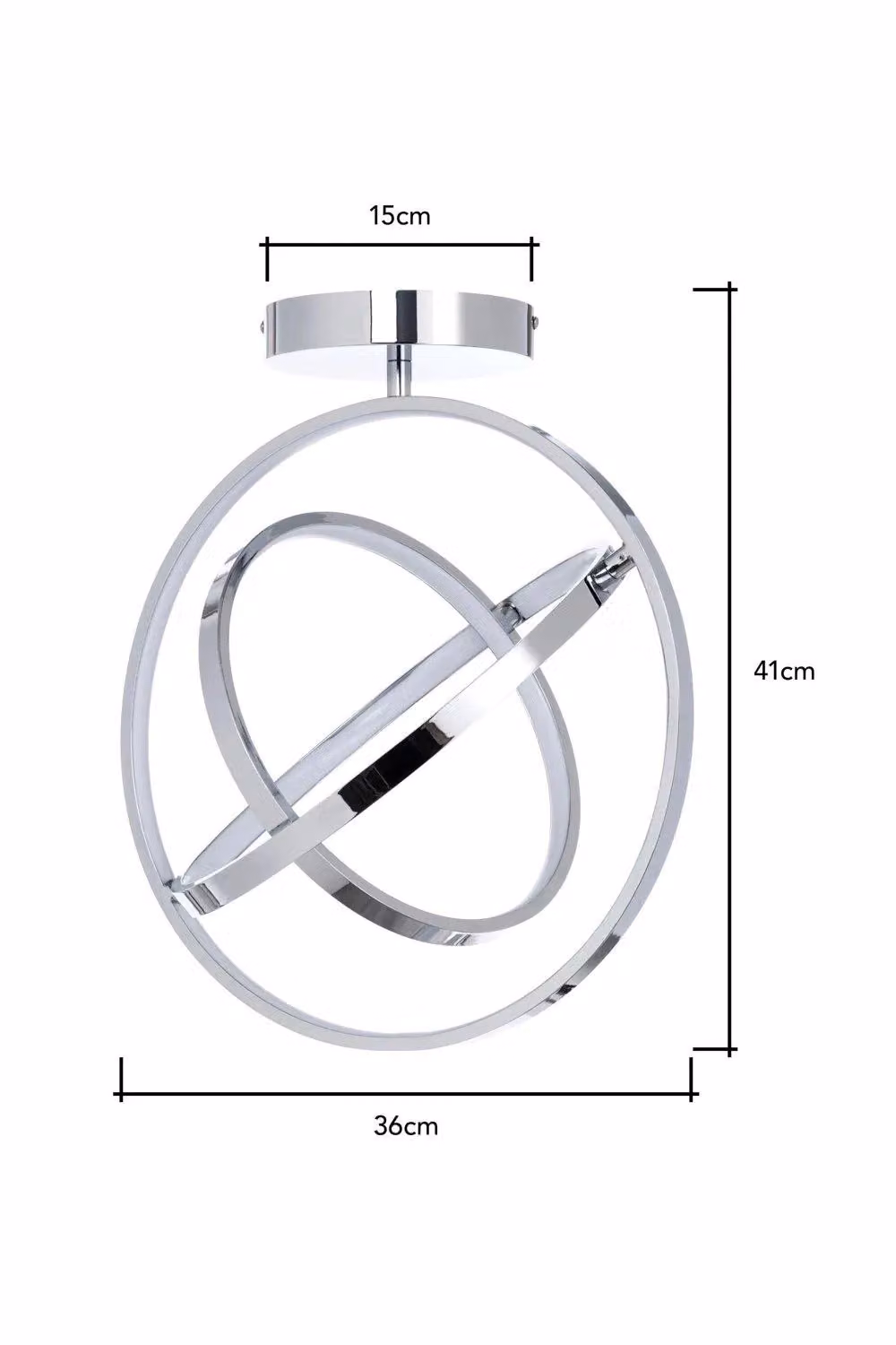 BHS Lighting Ingel Chrome Flush Ceiling Light – 3