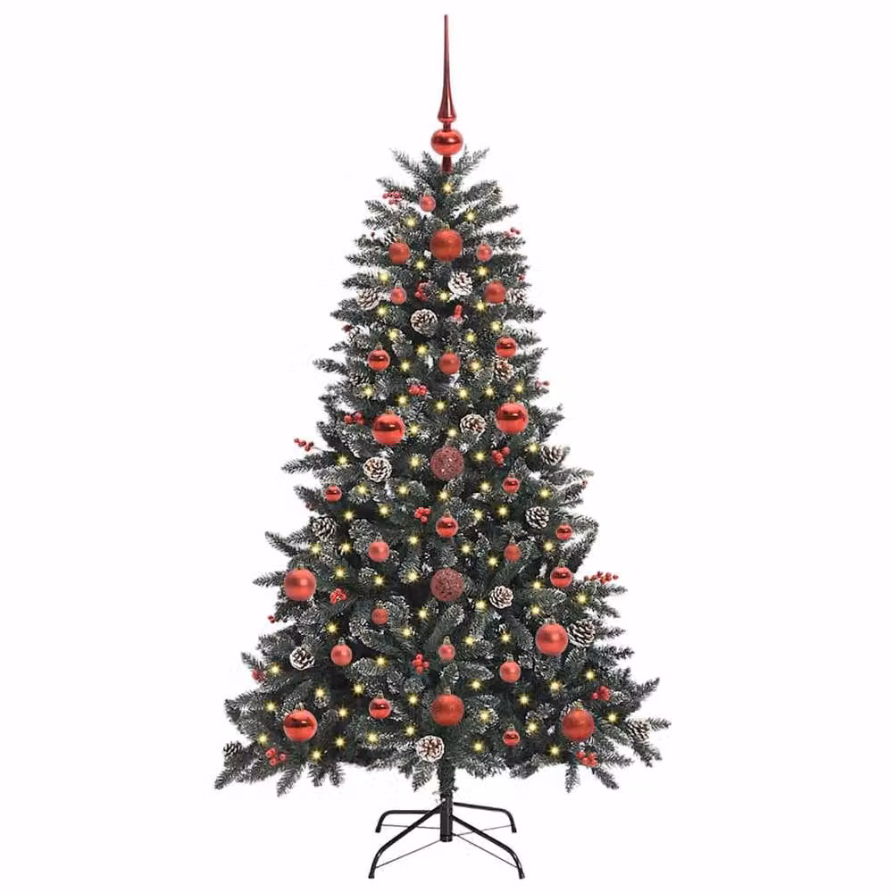 Berkfield Home Green Artificial Christmas Tree with 150 LEDs, W/D/H: 68 x 68 x 120 cm – 3