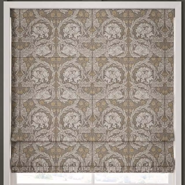 William Morris At Home African Marigold Made to Measure Blackout Roman Blind in Limestone Multicolour