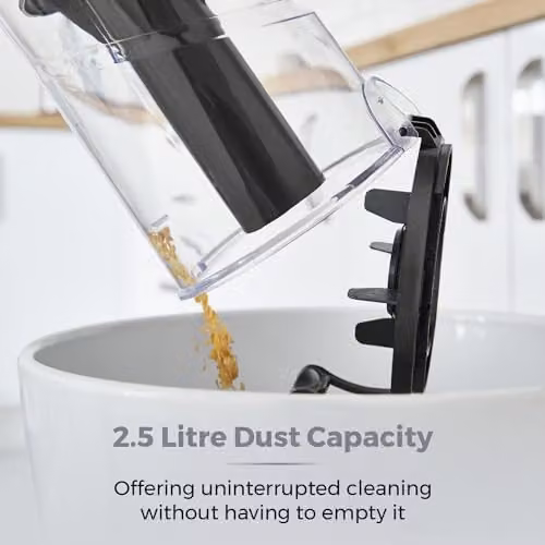Tower T108000PLPET TXP30PET Bagless Pet Upright Vacuum Cleaner with HEPA Filter, Crevice Tool, Floor Brush and Pet Turbo Brush, Platinum Silver and Black – 3