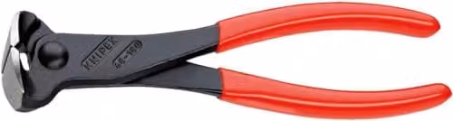 Knipex End Cutting Pliers with PVC Grip in Red and Multicolour, 180 mm