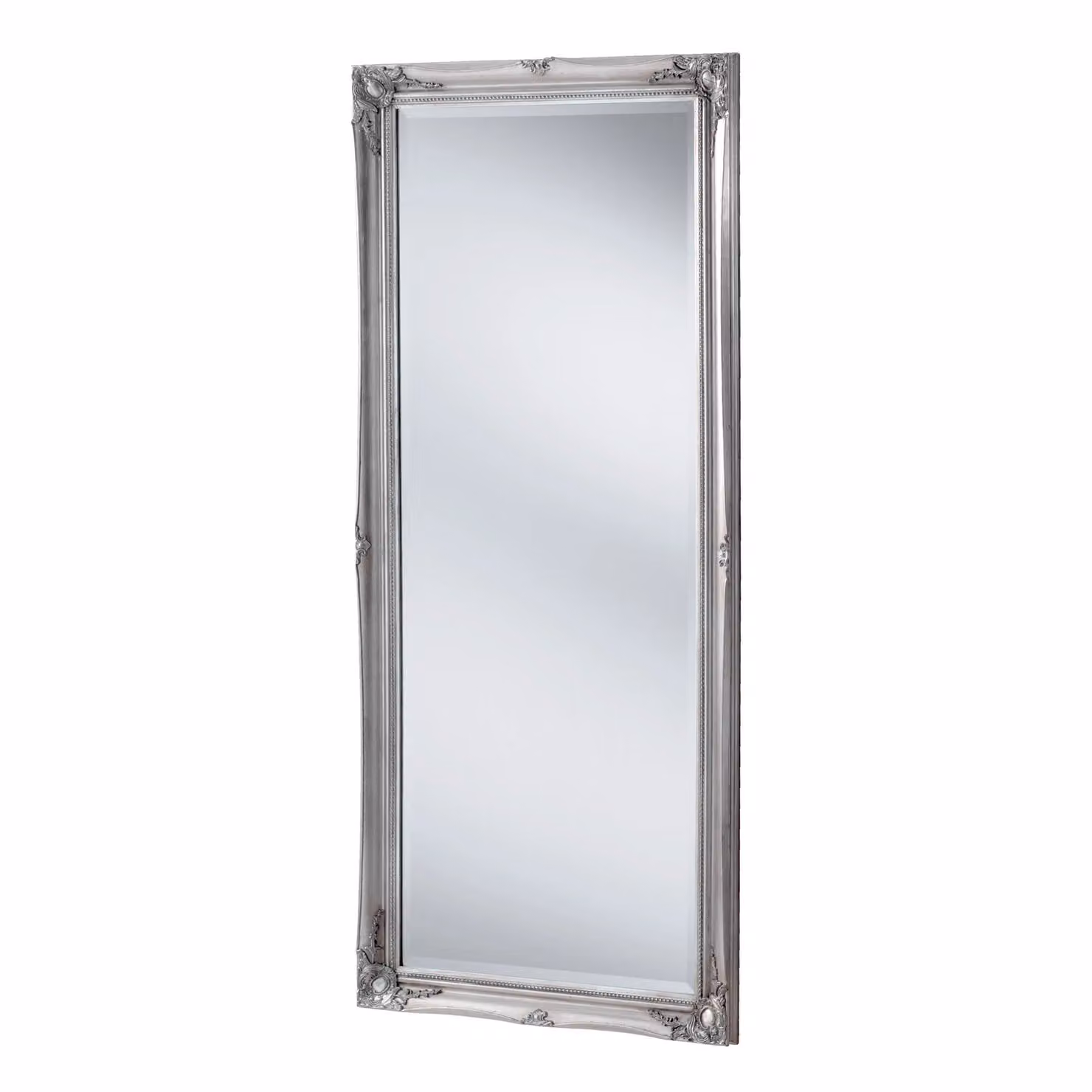 Yearn Mirrors French Style Carved Full Length Wall Mirror in Silver, H 166 cm x W 75 cm – 2