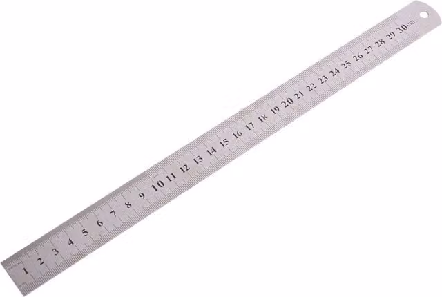 Blackspur Stainless Steel Rule, Silver, 30.5 cm