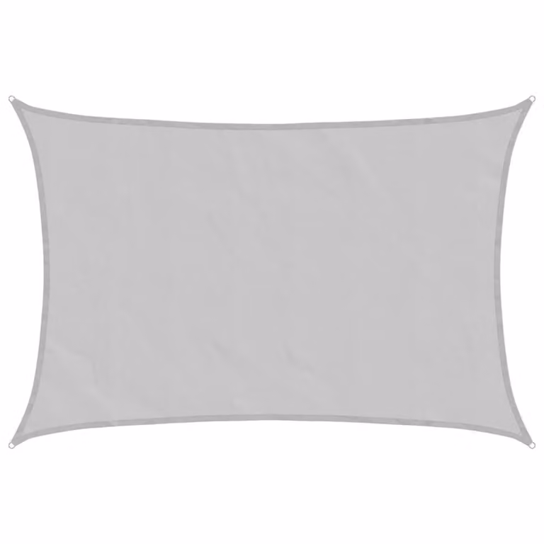 Berkfield Home Rectangular Sun Shade Sail in Light Grey, 100% Polyester Oxford, W: 4 m, D: 3 m