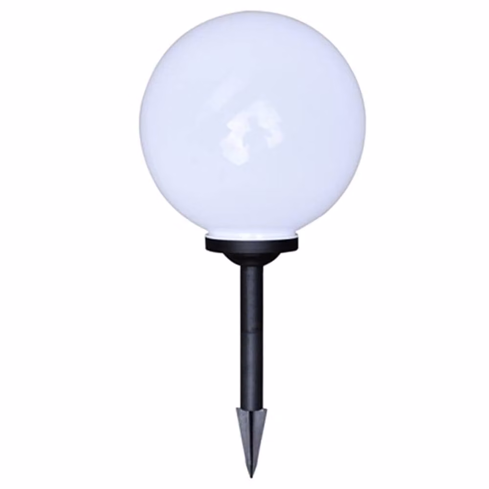 Berkfield Home Solar LED Outdoor Pathway Lamps, Set of 4, White, Height: 30 cm