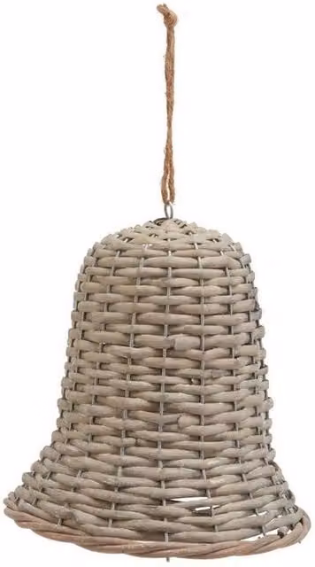 Lemon Pavilion Furniture and Decor The Noel Collection Extra Large Bell Decoration in Brown, W: 12 cm, D: 12 cm, H: 20 cm