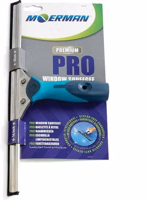 Moerman PRO Window Squeegee Premium Grip, 35 cm, Blue/Multicolour – 1