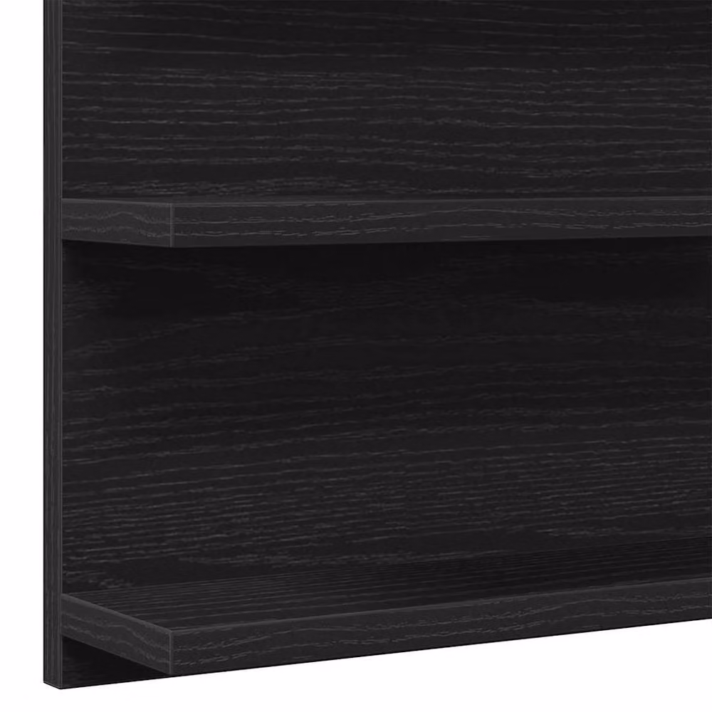 Berkfield Home Black Oak Bathroom Mirror Cabinet with Internal Shelves, W/D/H: 90 x 11 x 45 cm – 6