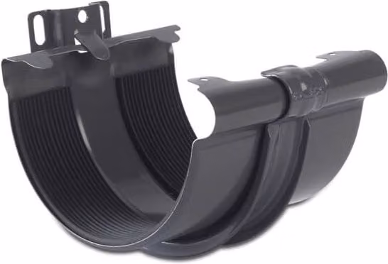 Galeco Steel Gutter Union with Bracket, 135mm, Graphite Grey