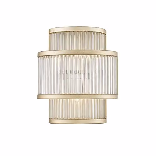 Netlighting Zumaline Sergio Wall Lamp in Gold/Brass with Transparent Glass and 2x G9 Sockets