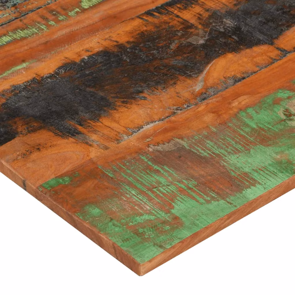 Berkfield Home Rectangular Table Top in Multicolour Solid Reclaimed Wood, W: 90 cm, D: 60 cm, H: 1.6 cm – 3