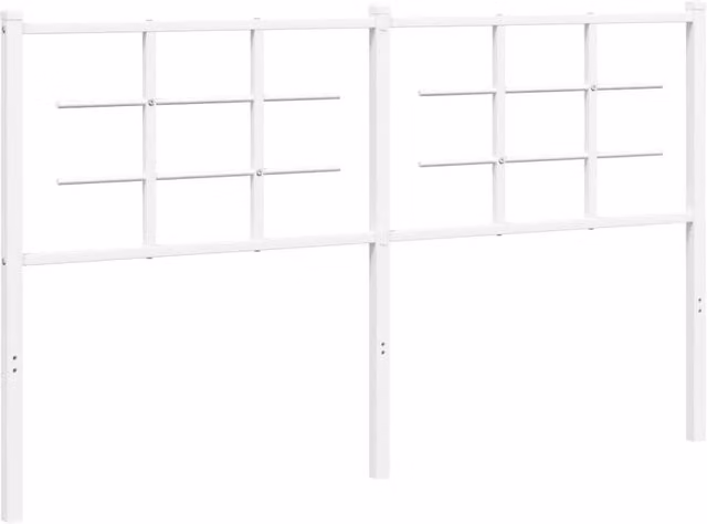 Berkfield Home Metal Headboard in White, 160 cm – 1