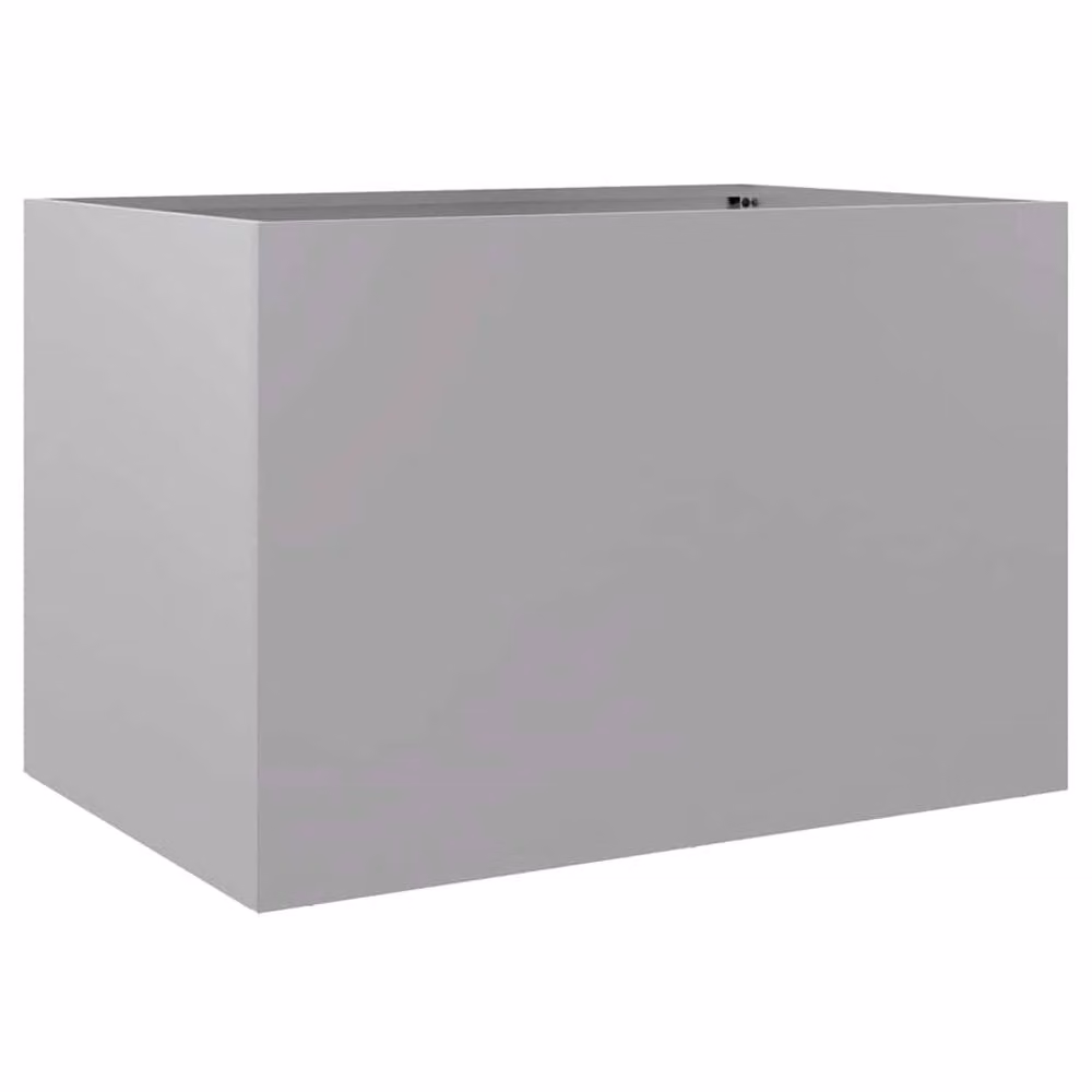 Berkfield Home Galvanised Steel Planter Tub, Silver, W: 62 cm, D: 40 cm, H: 39 cm – 2