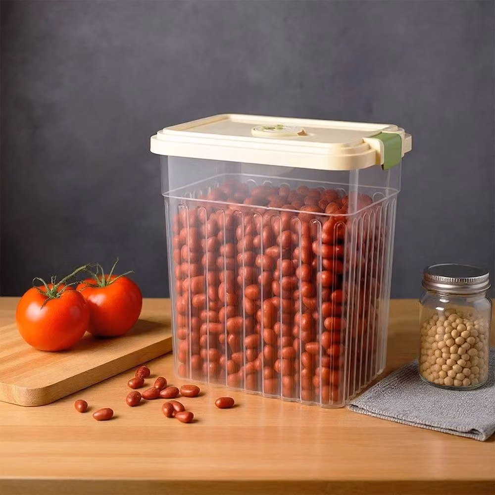 PAWNORA Transparent Plastic Grain Storage Container with Snap Lid, 15 kg – 3