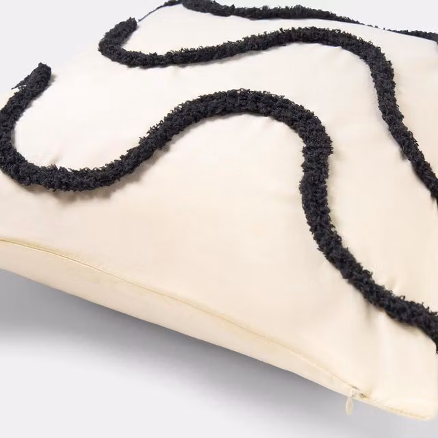 OHS Tufted Wave Cushion Covers in Monochrome
