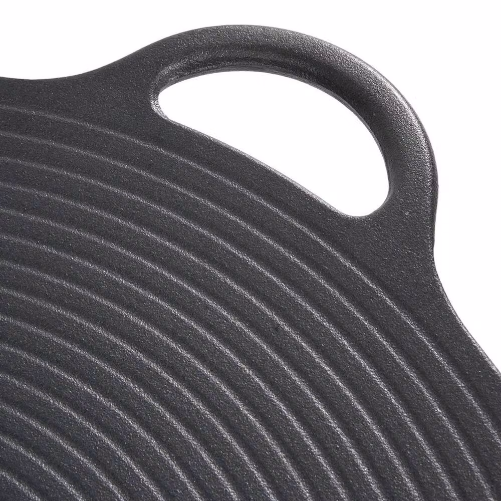 NESTLUNE Black Cast Iron Grill Pan for BBQ and Steaks, W/D/H: 48 x 40 x 3 cm – 4