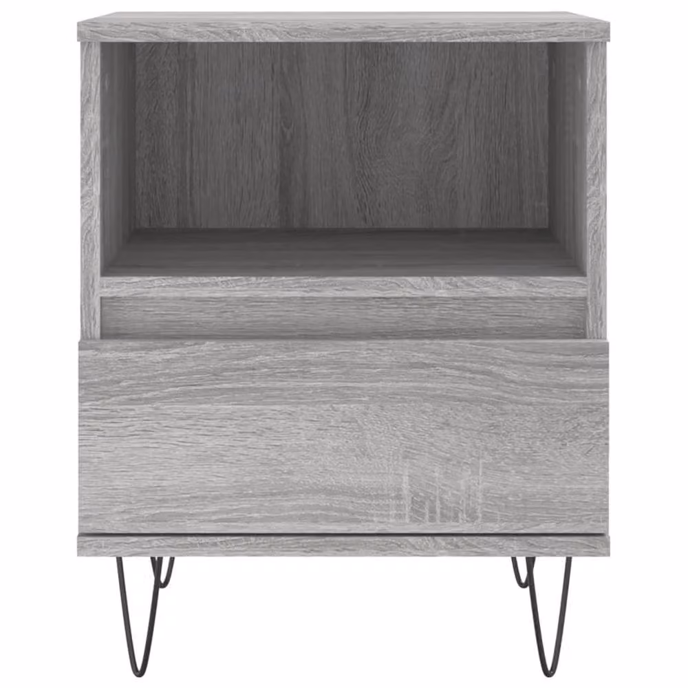 Berkfield Home Modern Bedside Cabinets, 2 Piece Set in Grey Sonoma, W/D/H: 40 x 35 x 50 cm – 2