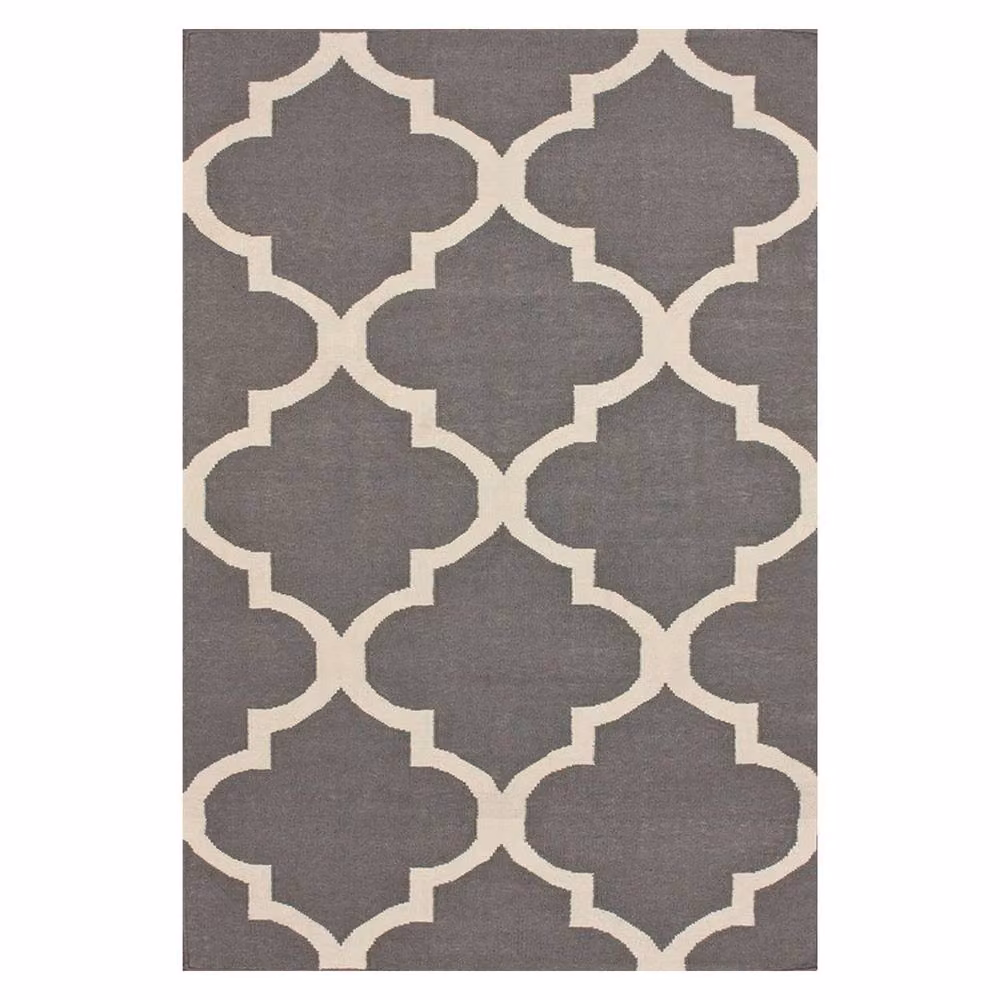 MCC Direct Modern Abstract Rectangular Microfibre Rug in Grey, W: 60 cm, D: 110 cm – 2
