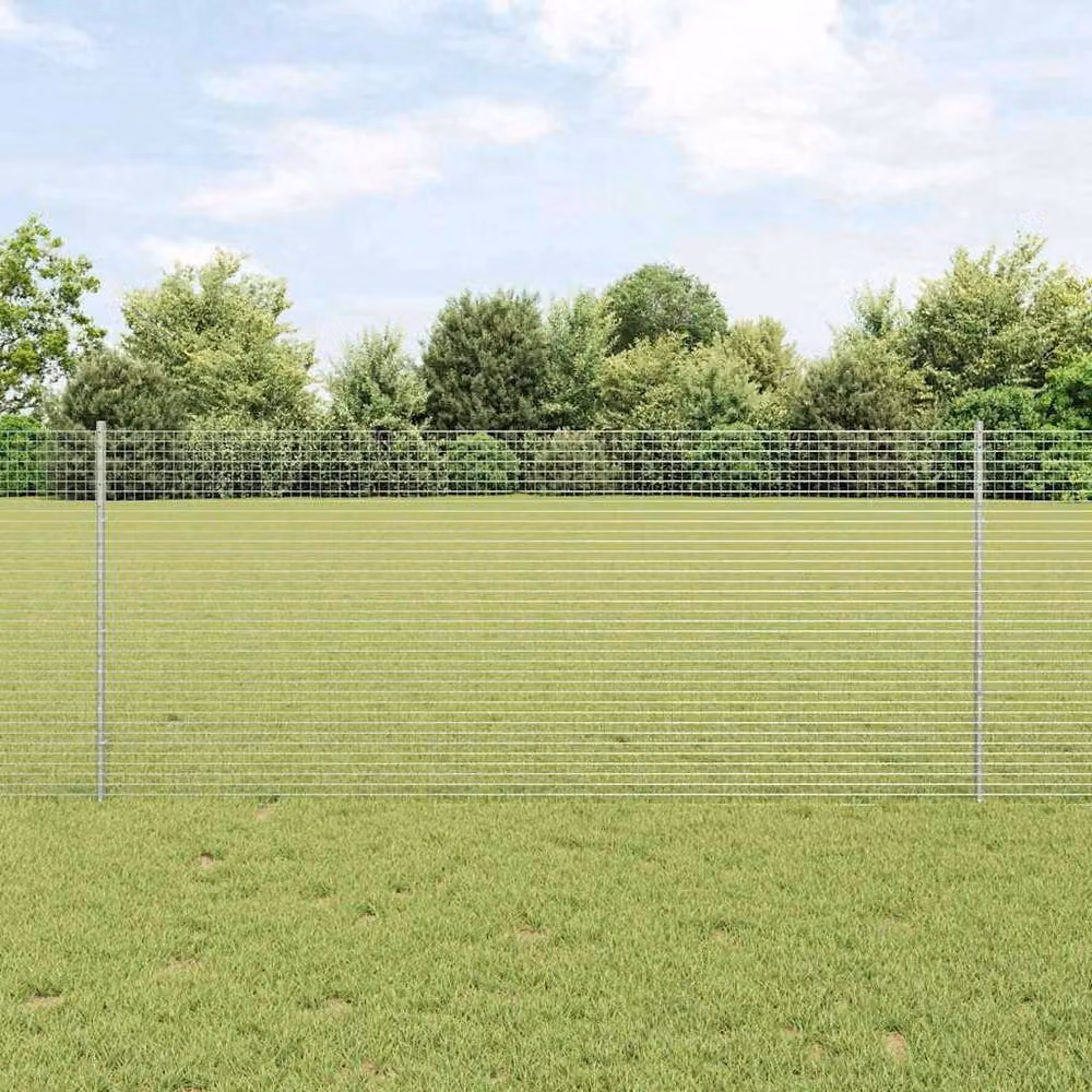 Berkfield Home Galvanised Steel Chicken Wire Fence Set of 2, Silver, 10 x 1 m – 2