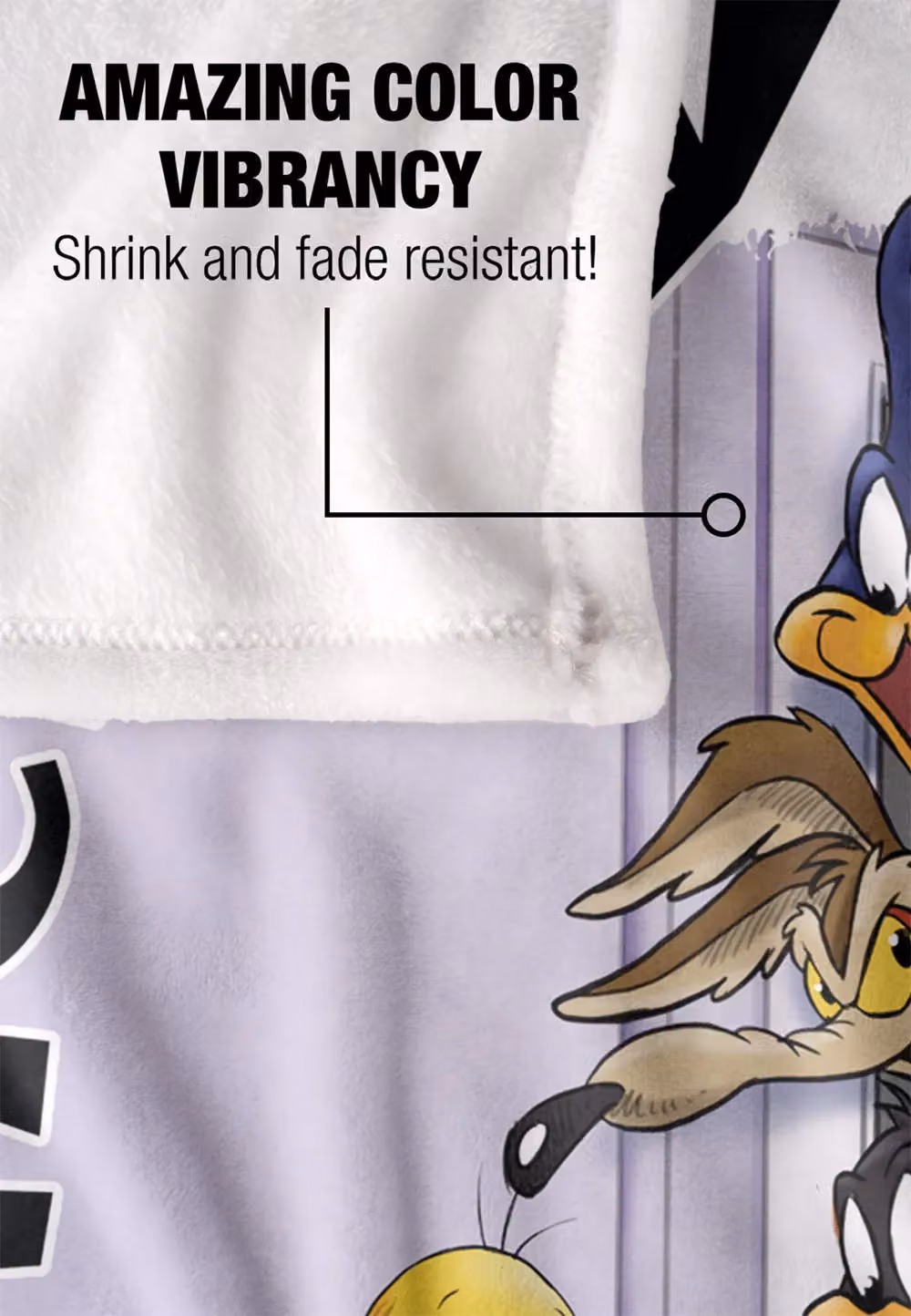 Warner Brothers Looney Tunes Friends Party Silky Touch Super Soft Throw Blanket in White and Multicolour – 3