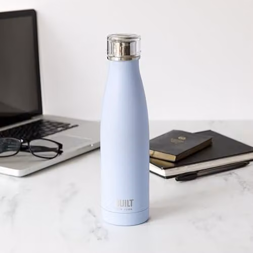 Built Perfect Seal Vacuum Insulated Stainless Steel Water Bottle, 480 ml, Arctic Blue – 3