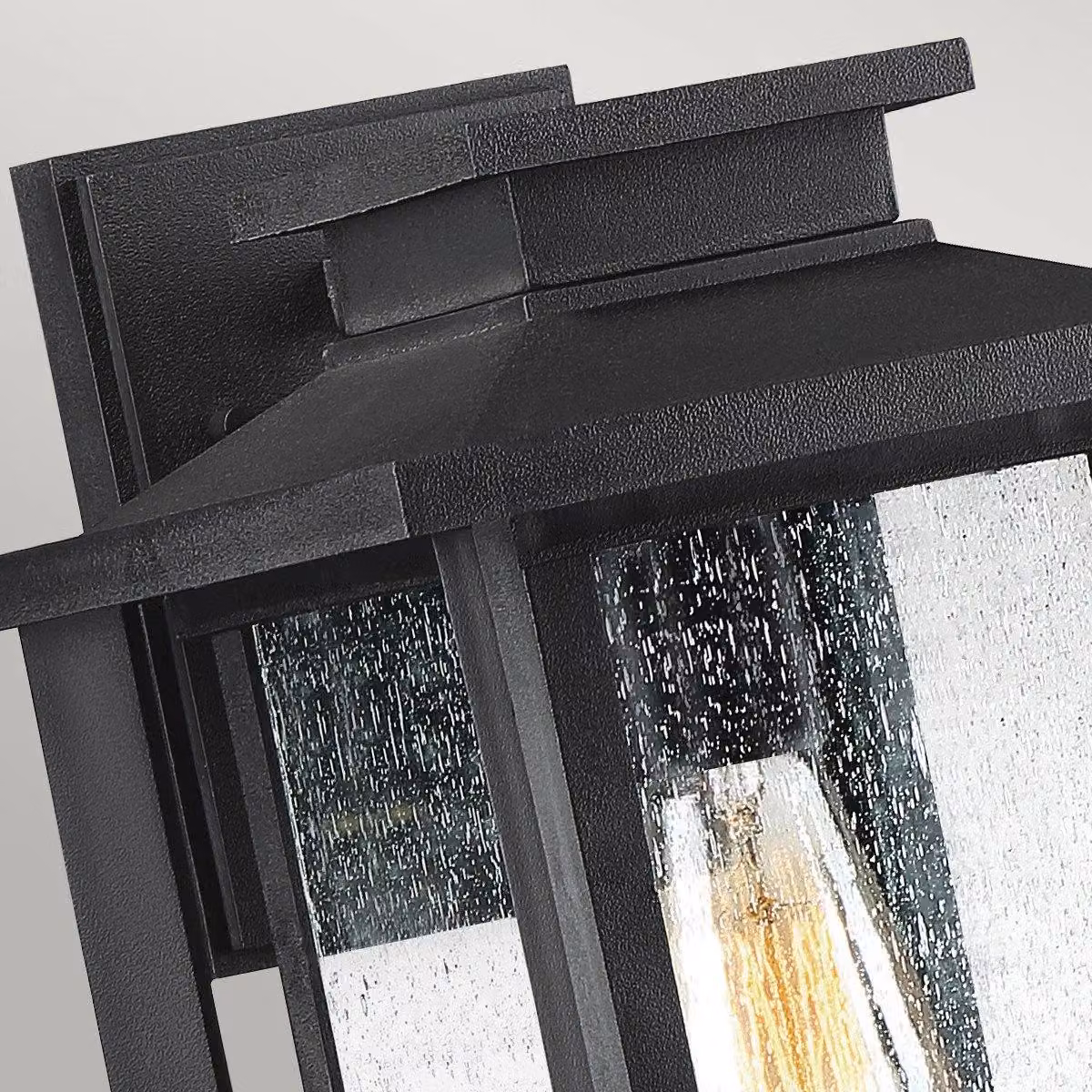 Quoizel Wakefield Outdoor Wall Lantern in Black with Transparent Glass, IP44 Rated – 2