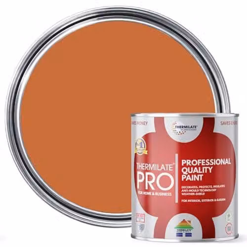 Thermilate Technologies PRO FLEX All-in-One Multi-Surface Paint and Primer, Matt, Terracotta, 1 l