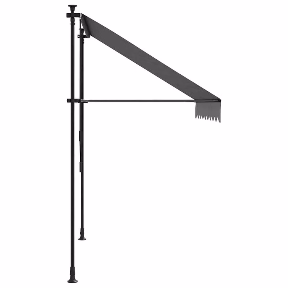 Berkfield Home Retractable Anthracite Folding Arm Awning with Polyester Fabric and Steel Frame, W: 200 cm, D: 150 cm – 3