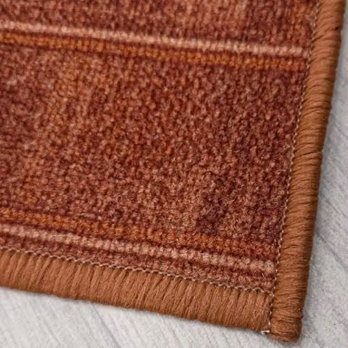 runrug Loop Pile Hallway Runner Rug in Terracotta, W: 80 cm, L: 300 cm – 4