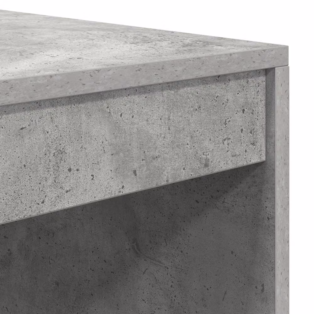 Berkfield Modern Writing Desk with Storage in Concrete Grey and Pink Engineered Wood – 3