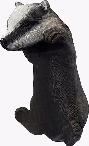 Perch & Parrow Bill The Badger Hanging Planter Set of Two, Multicolour and White