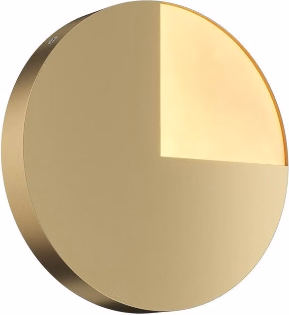 Netlighting Jupiter Modern Integrated LED Up and Down Wall Lamp in Gold/Brass with 3000K Warm White Light