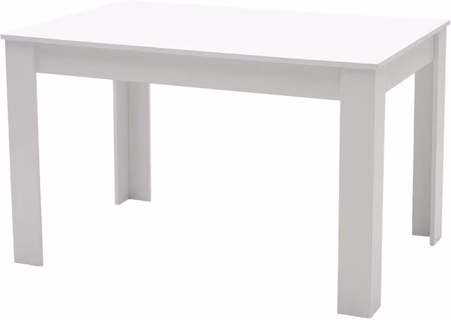 Garden Sanctuary Modern Rectangular Composite Wood Dining Table in White