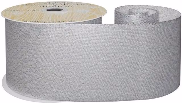 KDMD Silver Metallic Ribbon, Width: 6.3 cm, Length: 9.14 m