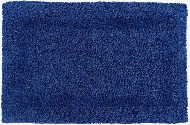 Homescapes Luxury Cotton Bath Mat, Blue, W/D/H: 80 x 50 x 1 cm – 1