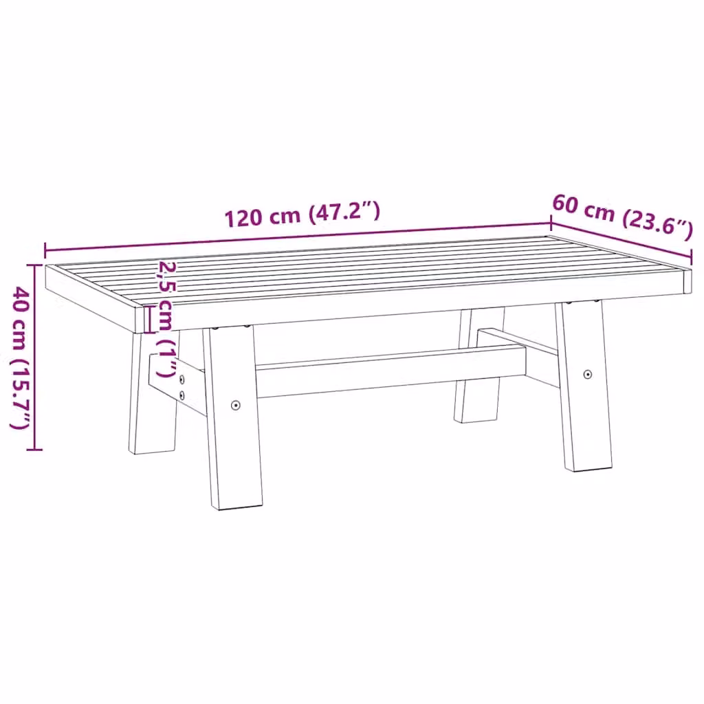 Berkfield Home NOAIN A-Shaped Coffee Table in Brown Solid Pine, W/D/H: 120 x 60 x 40 cm – 5