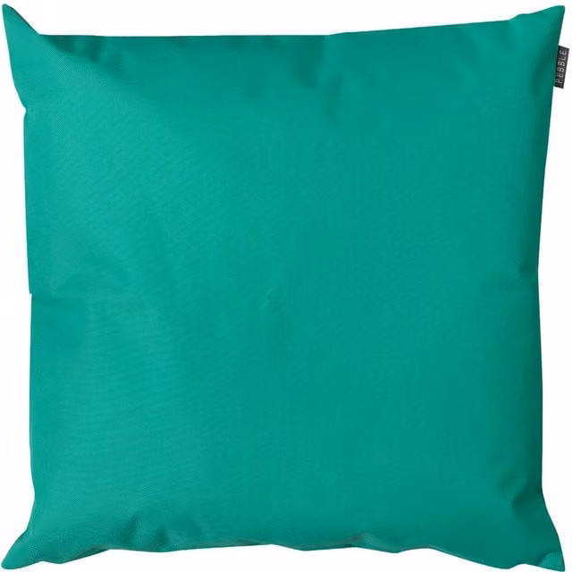 ICON Plain Green Square Indoor and Outdoor Cushion with Hollow Fibre Filling