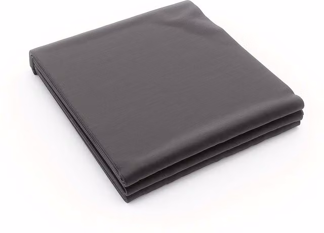 Bedeck of Belfast 200 Thread Count Plain Dye Cotton Percale Kingsize Flat Sheet, Grey, W: 180 cm, L: 200 cm