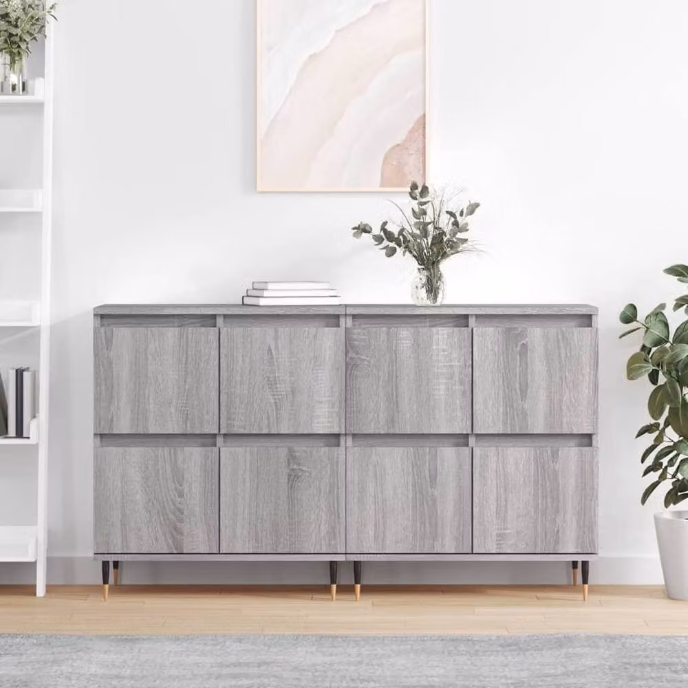 Berkfield Home Set of 2 Grey Sonoma Sideboards W/D/H: 120 x 35 x 70 cm – 2