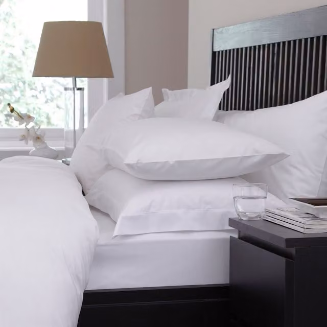 Charlotte Thomas Sestina White Oxford Cotton Percale Pillowcase