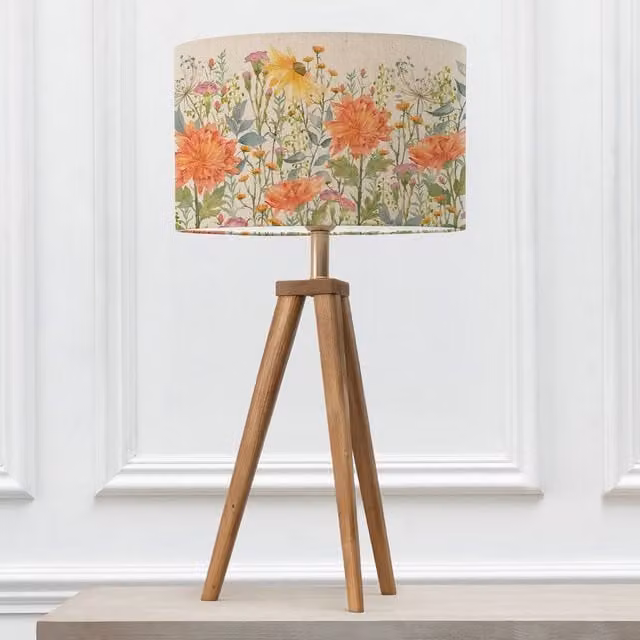 Voyage Maison Aratus Table Lamp with Delamere Eva Lampshade in Off-White and Wood