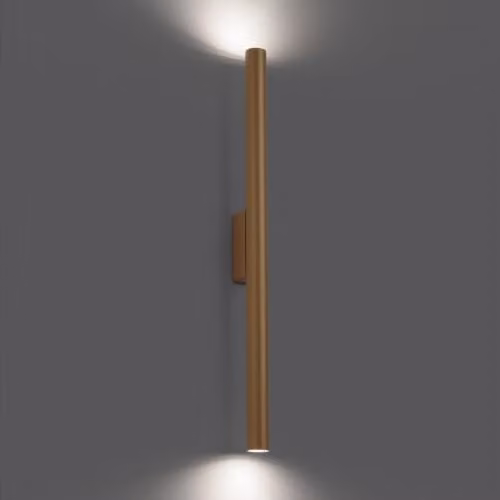 SOLLUX lighting Pastelo Modern LED Wall Lamp in Gold/Brass Metal with Up and Down Lighting – 2