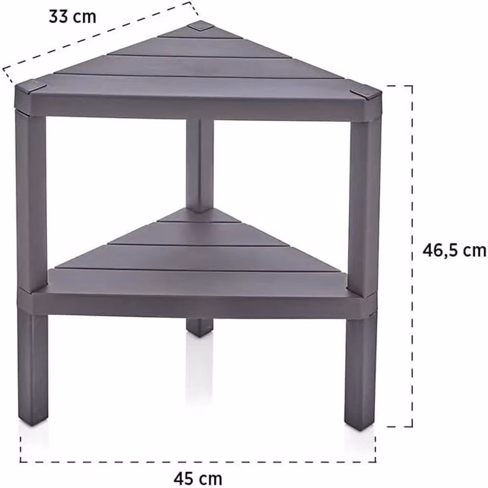 FORGEVIO Grey Corner Shelf Storage Display Rack – 2