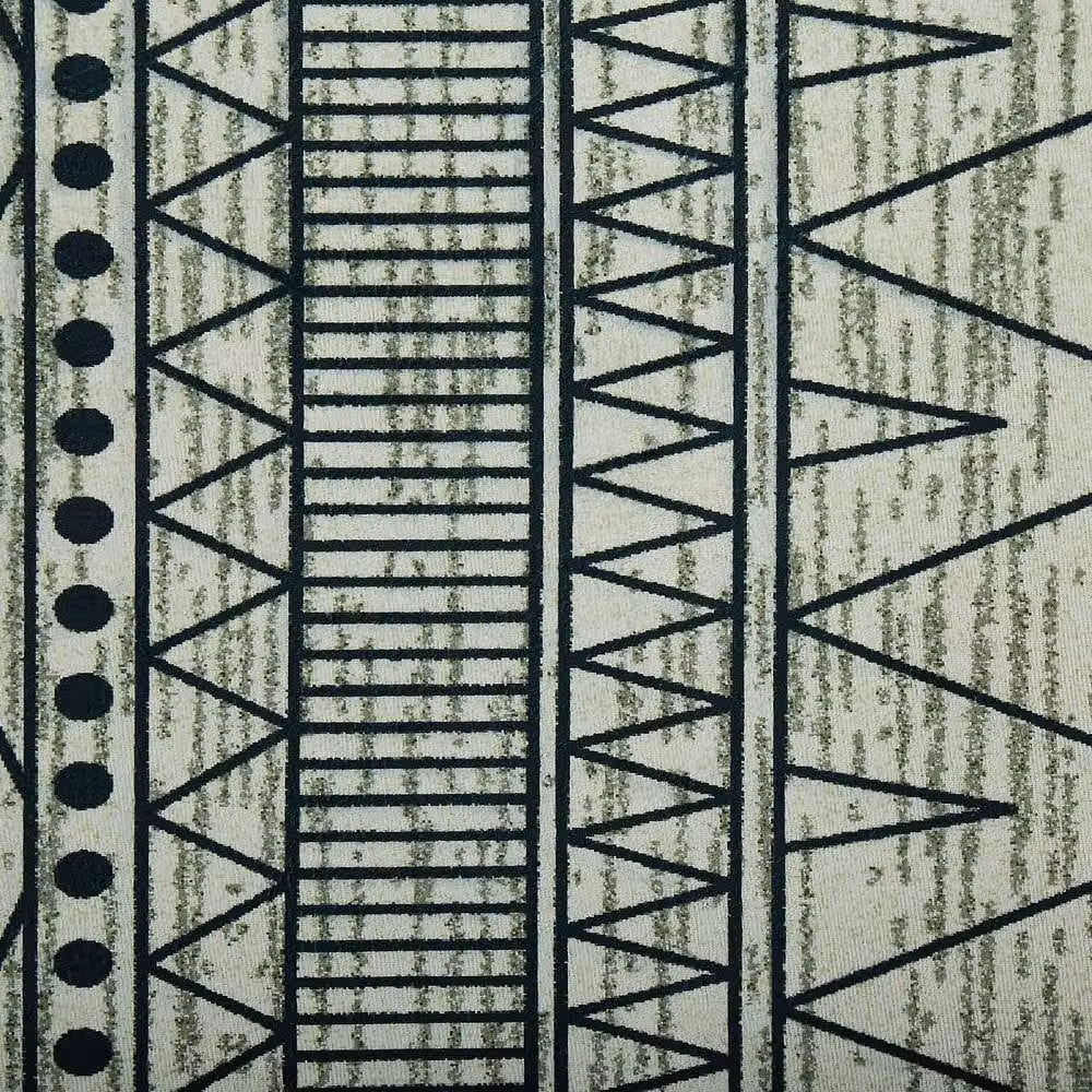 Wyld and Coco Geometric Rectangular Rug in Black and Grey, W: 80 cm, L: 150 cm – 3