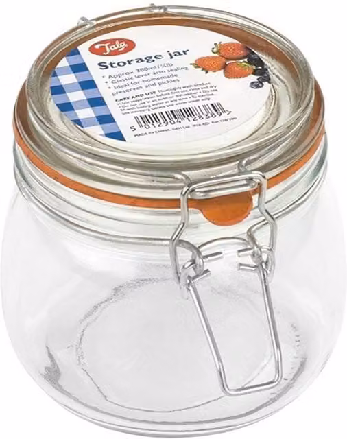 Tala Multicolour Glass Preserving Jar with Clamp, 500ml
