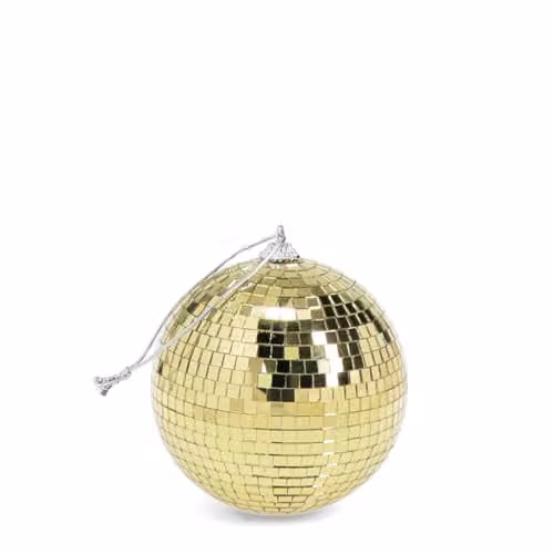 Rex London Gold Hanging Disco Ball Bauble, Diameter: 10 cm