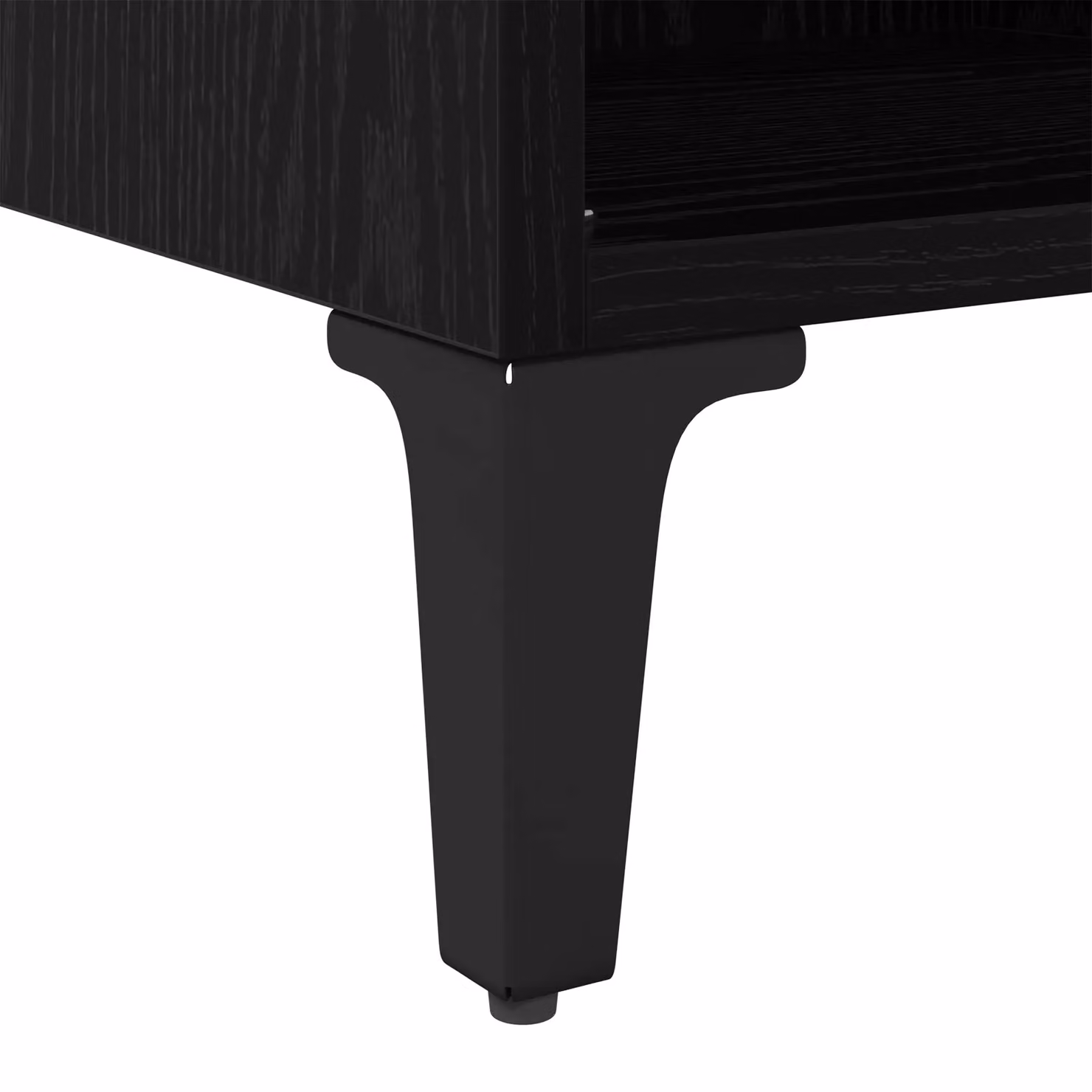 Berkfield Home Modern Black Oak TV Stand in Matt Black MDF – 8