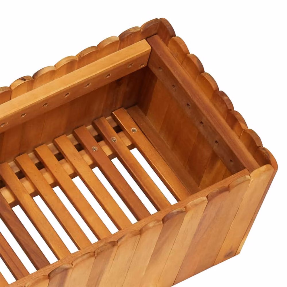 Berkfield Home Garden Raised Bed in Brown Solid Acacia Wood W/D/H: 150 x 30 x 25 cm – 4