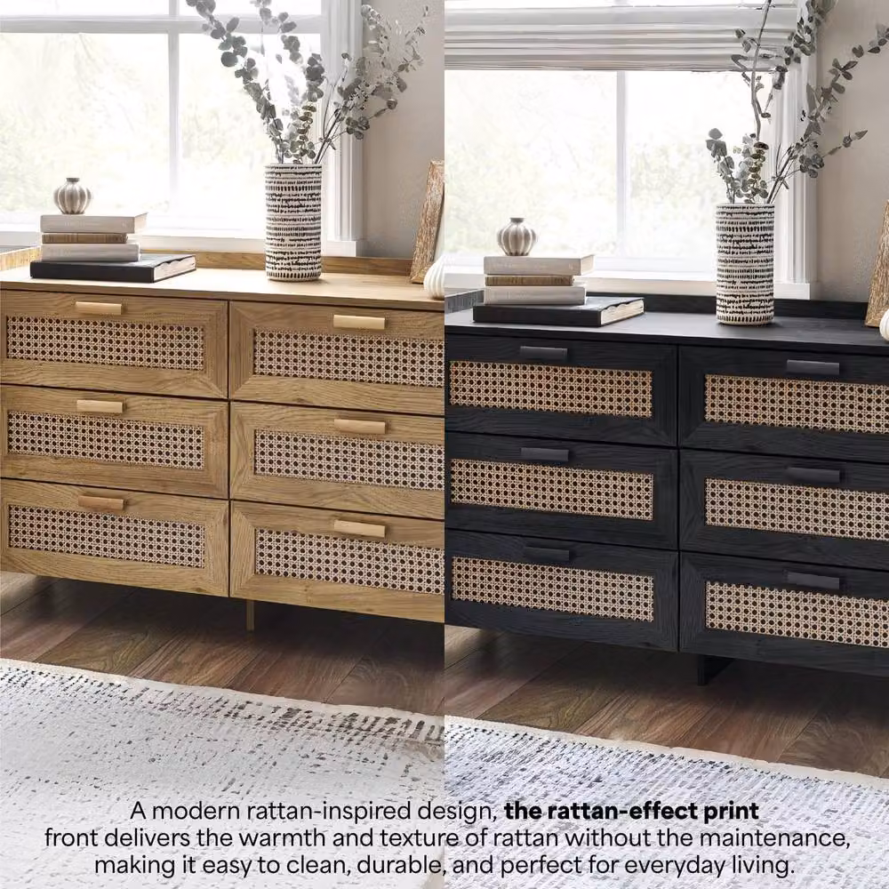 Cheshire Pacifica 6 Drawer Wide Chest in Black – 4