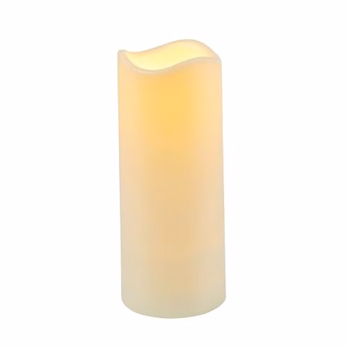 Lights4fun Solar Powered Warm White Flickering Flame LED Pillar Candle, IP44 Rated Outdoor Use, Height: 18 cm – 2